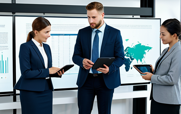 글로벌브릿지 기술 발전 동향 - **

"GlobalBridge connecting diverse people, modest attire, standing on a bridge with flags of the w...