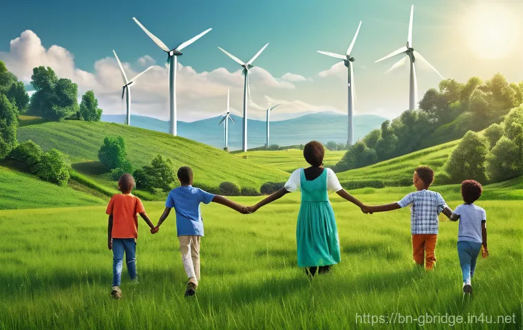 글로벌브릿지와 국제 환경 협약 - ### Image Prompt 1: United for a Green Earth